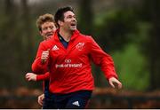 7 January 2019; Billy Holland, front, and Stephen Archer during Munster Rugby Squad Training at the University of Limerick in Limerick. Photo by Piaras Ó Mídheach/Sportsfile