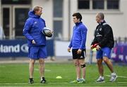 7 January 2019; Head coach Leo Cullen in conversation with Hugh O'Sullivan during Leinster Rugby squad training at Energia Park in Donnybrook, Dublin. Photo by Ramsey Cardy/Sportsfile