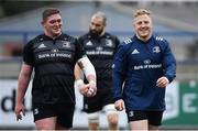 7 January 2019; Tadhg Furlong, left, and James Tracy during Leinster Rugby squad training at Energia Park in Donnybrook, Dublin. Photo by Ramsey Cardy/Sportsfile
