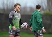 8 January 2019; Finlay Bealham, left, during Connacht Rugby squad training at the Sportsground in Galway. Photo by Seb Daly/Sportsfile