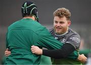 8 January 2019; Finlay Bealham, left, during Connacht Rugby squad training at the Sportsground in Galway. Photo by Seb Daly/Sportsfile