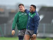 8 January 2019; Dave Heffernan, left, and Bundee Aki during Connacht Rugby squad training at the Sportsground in Galway. Photo by Seb Daly/Sportsfile