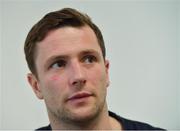 8 January 2019; Jack Carty speaking during a Connacht Rugby press conference at the Sportsground in Galway. Photo by Seb Daly/Sportsfile