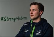 8 January 2019; Jack Carty poses for a portrait following a Connacht Rugby press conference at the Sportsground in Galway. Photo by Seb Daly/Sportsfile