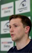 8 January 2019; Jack Carty speaking during a Connacht Rugby press conference at the Sportsground in Galway. Photo by Seb Daly/Sportsfile