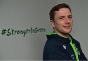 8 January 2019; Jack Carty poses for a portrait following a Connacht Rugby press conference at the Sportsground in Galway. Photo by Seb Daly/Sportsfile