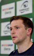 8 January 2019; Jack Carty speaking during a Connacht Rugby press conference at the Sportsground in Galway. Photo by Seb Daly/Sportsfile