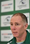 8 January 2019; Head coach Andy Friend speaking during a Connacht Rugby press conference at the Sportsground in Galway. Photo by Seb Daly/Sportsfile