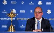 8 January 2019; European Ryder Cup Director Guy Kinnings during a press conference where Padraig Harrington was announced as European Ryder Cup Captain for the 2020 Ryder Cup matches which take place at Whistling Straits, USA, at the Wentworth Club in Surrey, England. Photo by Brendan Moran/Sportsfile