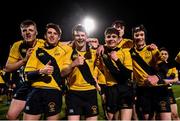 8 January 2019; King's Hospital players celebrate following the Bank of Ireland Vinnie Murray Cup Round 1 match between The King's Hospital and Gorey Community School at Energia Park in Dublin. Photo by David Fitzgerald/Sportsfile