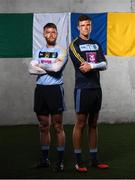 9 January 2019; Seamus Flanagan of UCD and Limerick, left, and Brian Hogan of UCD and Tipperary in attendance at the launch of Electric Ireland’s Sigerson, Fitzgibbon and Higher Education Championships announcement at Clanna Gael GAA Club in Dublin. Electric Ireland will live stream a selection of Fitzgibbon and Sigerson Cup games, bringing fans closer to the action than ever before. As part of the First Class Rivals campaign, rival county footballers but now college teammates, Sean O’Shea (Kerry and UCC) and Cian Kiely (Cork and UCC),  Michael McKernan (Tyrone and UU) and Eoghan Bán Gallagher (Donegal and UU) and hurlers, Brian Hogan (Tipperary and UCD) and Seamus Flanagan (Limerick and UCD) will each will put aside their traditional county rivalries, pulling on matching college jerseys to compete as teammates for glory in the Electric Ireland GAA Higher Education Fitzgibbon and Sigerson Cup. Photo by David Fitzgerald/Sportsfile