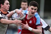 9 January 2019; Eoghan Brady of Catholic University School in action against Gormanstown College during the Bank of Ireland Vinnie Murray Cup Round 1 match between Catholic University School and Gormanstown College at Energia Park in Dublin. Photo by Matt Browne/Sportsfile