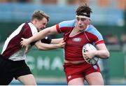 9 January 2019; Michael Barrett of Catholic University School is tackled by Gavin Flood of Gormanstown College during the Bank of Ireland Vinnie Murray Cup Round 1 match between Catholic University School and Gormanstown College at Energia Park in Dublin. Photo by Matt Browne/Sportsfile