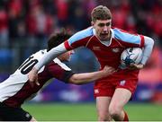 9 January 2019; Jake Costello of Catholic University School in action against Daniel Morgan of Gormanstown College during the Bank of Ireland Vinnie Murray Cup Round 1 match between Catholic University School and Gormanstown College at Energia Park in Dublin. Photo by Matt Browne/Sportsfile