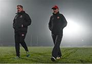 9 January 2019; Tyrone manager Mickey Harte, right, and assistant manager Gavin Devlin on the pitch before the Bank of Ireland Dr McKenna Cup Round 3 match between Tyrone and Fermanagh at Healy Park in Omagh, Tyrone. Photo by Oliver McVeigh/Sportsfile