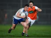 9 January 2019; Barry Kerr of Monaghan in action against Aidan Forker of Armagh during the Bank of Ireland Dr McKenna Cup Round 3 match between Armagh and Monaghan at the Athletic Grounds in Armagh. Photo by Piaras Ó Mídheach/Sportsfile