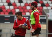 11 January 2019; Louis Ludik, left, and Alan O'Connor during the Ulster Rugby Captain's Run at the Kingspan Stadium in Belfast, Co Antrim. Photo by Eoin Smith/Sportsfile