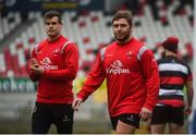 11 January 2019; Wiehahn Herbst, right, and Louis Ludik during the Ulster Rugby Captain's Run at the Kingspan Stadium in Belfast, Co Antrim. Photo by Eoin Smith/Sportsfile