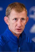 11 January 2019; Head coach Leo Cullen during a Leinster Rugby press conference at the RDS Arena in Dublin. Photo by Ramsey Cardy/Sportsfile