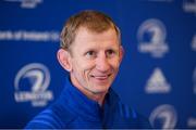 11 January 2019; Head coach Leo Cullen during a Leinster Rugby press conference at the RDS Arena in Dublin. Photo by Ramsey Cardy/Sportsfile