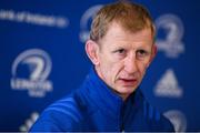 11 January 2019; Head coach Leo Cullen during a Leinster Rugby press conference at the RDS Arena in Dublin. Photo by Ramsey Cardy/Sportsfile