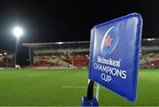11 January 2019; A Champions Cup touch line flag prior to the Heineken Champions Cup Pool 2 Round 5 match between Gloucester and Munster at Kingsholm Stadium in Gloucester, England. Photo by Seb Daly/Sportsfile