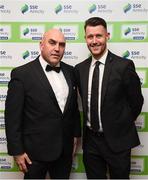11 January 2019; Johnny McDonnell, left, and Alan Cawley in attendance during the SSE Airtricity Soccer Writers’ Association of Ireland Awards 2018 at the Conrad Hotel in Dublin. Photo by Stephen McCarthy/Sportsfile