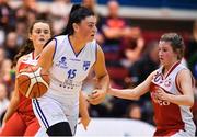 11 January 2019; Jessica Quirke of Glanmire in action against Danielle Murphy O’Riordan of Fr. Mathews during the Hula Hoops NICC Women’s Cup Semi-Final match between Fr Mathews and Glanmire at Neptune Stadium in Cork. Photo by Eóin Noonan/Sportsfile