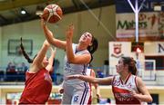 11 January 2019; Jessica Quirke of Glanmire in action against Karen Murphy and Danielle Murphy O’Riordan of Fr. Mathews  during the Hula Hoops NICC Women’s Cup Semi-Final match between Fr Mathews and Glanmire at Neptune Stadium in Cork. Photo by Brendan Moran/Sportsfile
