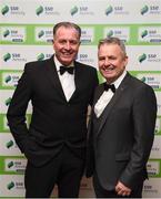 11 January 2019; Liam O'Brien, left, and St Patrick's Athletic manager Harry Kenny in attendance during the SSE Airtricity Soccer Writers’ Association of Ireland Awards 2018 at the Conrad Hotel in Dublin. Photo by Stephen McCarthy/Sportsfile