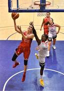 11 January 2019; Linda Rubene of Singleton SuperValu Brunell goes for a layup against Chantell Alford of Fr. Mathews during the Hula Hoops Women’s Paudie O’Connor National Cup Semi-Final match between Singleton SuperValu Brunell and Fr Mathews at Neptune Stadium in Cork. Photo by Brendan Moran/Sportsfile