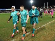 11 January 2019; Munster players, from left, Keith Earls, Andrew Conway and Joey Carbery following the Heineken Champions Cup Pool 2 Round 5 match between Gloucester and Munster at Kingsholm Stadium in Gloucester, England. Photo by Seb Daly/Sportsfile