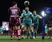 11 January 2019; Keith Earls of Munster celebrates after scoring his side's third try during the Heineken Champions Cup Pool 2 Round 5 match between Gloucester and Munster at Kingsholm Stadium in Gloucester, England. Photo by Seb Daly/Sportsfile