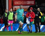 11 January 2019; Peter O’Mahony of Munster leaves the field following an injury during the Heineken Champions Cup Pool 2 Round 5 match between Gloucester and Munster at Kingsholm Stadium in Gloucester, England. Photo by Seb Daly/Sportsfile