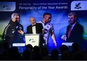 11 January 2019; SWAI President Philip Quinn speaking during the SSE Airtricity Soccer Writers’ Association of Ireland Awards 2018 at the Conrad Hotel in Dublin. Photo by Stephen McCarthy/Sportsfile
