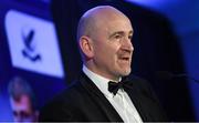 11 January 2019; SWAI President Philip Quinn during the SSE Airtricity Soccer Writers’ Association of Ireland Awards 2018 at the Conrad Hotel in Dublin. Photo by Stephen McCarthy/Sportsfile