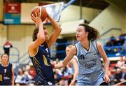 12 January 2019; Abigail Rafferty of Ulster Elks in action against Rachel Huidjsens of DCU Mercy during the Hula Hoops Under 20 Women’s National Cup Semi-Final match between DCU Mercy and Ulster Elks at Neptune Stadium in Cork.  Photo by Eóin Noonan/Sportsfile