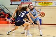 12 January 2019; Sarah Browne of DCU Mercy in action against Muirin McCreanor of Ulster Elks during the Hula Hoops Under 20 Women’s National Cup Semi-Final match between DCU Mercy and Ulster Elks at Neptune Stadium in Cork.  Photo by Eóin Noonan/Sportsfile