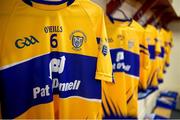 12 January 2019; The jersey of Dean Ryan of Clare hangs in the dressing room prior to the McGrath Cup Final match between Cork and Clare at Hennessy Park in Miltown Malbay, Co. Clare. Photo by Diarmuid Greene/Sportsfile