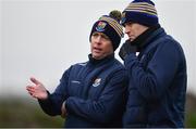 12 January 2019; Longford manager Pádraig Davis, left, and selector Paul Barden ahead of the Bord na Mona O'Byrne Cup semi-final match between Westmeath and Longford at Downs GAA Club in Westmeath. Photo by Sam Barnes/Sportsfile