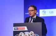 12 January 2019; Pat Daly, GAA Director of Games Development and Research, speaking at The GAA Games Development Conference, in partnership with Sky Sports, which took place in Croke Park on Friday and Saturday. A record attendance of over 800 delegates were present to see over 30 speakers from the world of Gaelic games, sport and education. Croke Park, Dublin. Photo by Piaras Ó Mídheach/Sportsfile