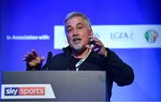 12 January 2019; Professor Aidan O'Sullivan, Professor of Archaeology, UCD, speaking about Hurling and UNESCO Intangible Cultural Heritage recognition at The GAA Games Development Conference, in partnership with Sky Sports, which took place in Croke Park on Friday and Saturday. A record attendance of over 800 delegates were present to see over 30 speakers from the world of Gaelic games, sport and education. Croke Park, Dublin. Photo by Piaras Ó Mídheach/Sportsfile