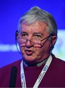 12 January 2019; John Fenton, former Cork hurler, speaking about Hurling and UNESCO Intangible Cultural Heritage recognition at The GAA Games Development Conference, in partnership with Sky Sports, which took place in Croke Park on Friday and Saturday. A record attendance of over 800 delegates were present to see over 30 speakers from the world of Gaelic games, sport and education. Croke Park, Dublin. Photo by Piaras Ó Mídheach/Sportsfile