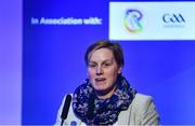 12 January 2019; Louise Conlon, Interim Ard Stiúrthoir of the Camogie Association, speaking about Hurling and UNESCO Intangible Cultural Heritage recognition at The GAA Games Development Conference, in partnership with Sky Sports, which took place in Croke Park on Friday and Saturday. A record attendance of over 800 delegates were present to see over 30 speakers from the world of Gaelic games, sport and education. Croke Park, Dublin. Photo by Piaras Ó Mídheach/Sportsfile