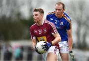 12 January 2019; Ger Leech of Westmeath in action against Barry O'Farrell of Longford during the Bord na Mona O'Byrne Cup semi-final match between Westmeath and Longford at Downs GAA Club in Westmeath. Photo by Sam Barnes/Sportsfile