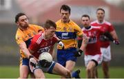 12 January 2019; Sam Ryan of Cork in action against Cian O'Dea of Clare during the McGrath Cup Final match between Cork and Clare at Hennessy Park in Miltown Malbay, Co. Clare. Photo by Diarmuid Greene/Sportsfile