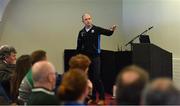 12 January 2019; Dr Richard Cheetham, Department of Sport, Exercise and Health, University of Winchester, speaking about Learning about learning – deliberate practice at The GAA Games Development Conference, in partnership with Sky Sports, which took place in Croke Park on Friday and Saturday. A record attendance of over 800 delegates were present to see over 30 speakers from the world of Gaelic games, sport and education. Croke Park, Dublin. Photo by Piaras Ó Mídheach/Sportsfile