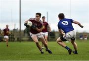 12 January 2019; Sam Duncan of Westmeath in action against Peter Hanley of Longford during the Bord na Mona O'Byrne Cup semi-final match between Westmeath and Longford at Downs GAA Club in Westmeath. Photo by Sam Barnes/Sportsfile