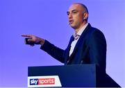 12 January 2019; James Podsiadly, AFL Stakeholder Engagement Manager, speaking about 'Analyse the Game and Make Objective Decisions', at The GAA Games Development Conference, in partnership with Sky Sports, which took place in Croke Park on Friday and Saturday. A record attendance of over 800 delegates were present to see over 30 speakers from the world of Gaelic games, sport and education. Croke Park, Dublin. Photo by Piaras Ó Mídheach/Sportsfile