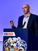 12 January 2019; James Podsiadly, AFL Stakeholder Engagement Manager, speaking about 'Analyse the Game and Make Objective Decisions', at The GAA Games Development Conference, in partnership with Sky Sports, which took place in Croke Park on Friday and Saturday. A record attendance of over 800 delegates were present to see over 30 speakers from the world of Gaelic games, sport and education. Croke Park, Dublin. Photo by Piaras Ó Mídheach/Sportsfile